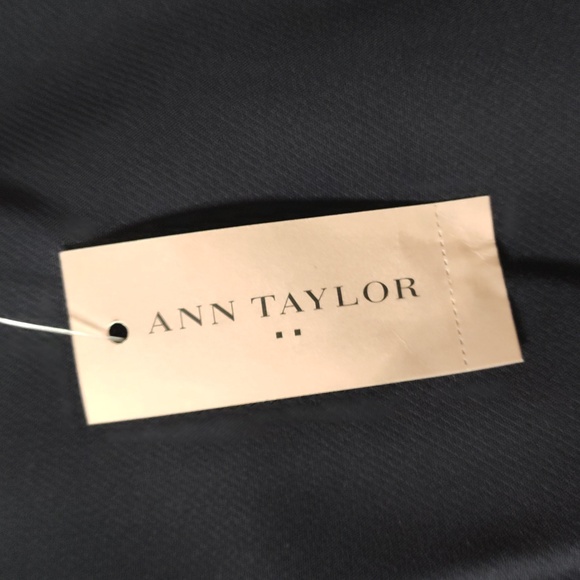 Ann Taylor Top Blouse Casual Peplum Sleeveless Round Neck Black 14 Petite - Picture 4 of 11